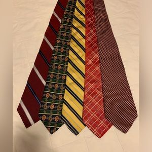 🇺🇸 Lot of 5 Vintage Tommy Hilfiger Silk Ties 100% Silk Made in USA